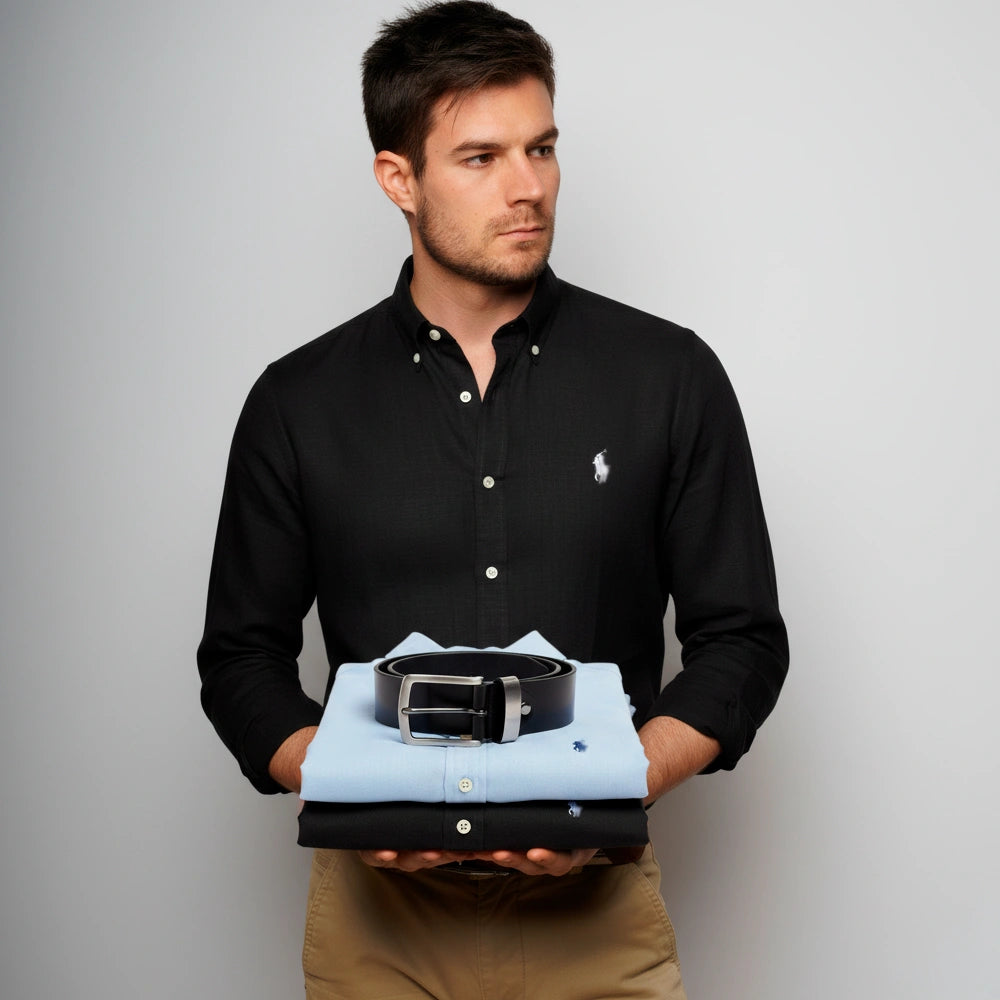 [Buy 1 Get 2] Premium Linen Dress Shirt